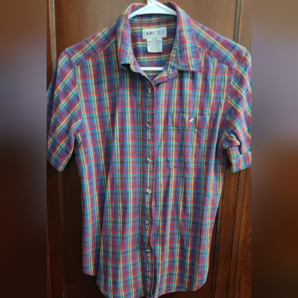 Cabin Creek Plaid Button-up- Size Petite Medium
